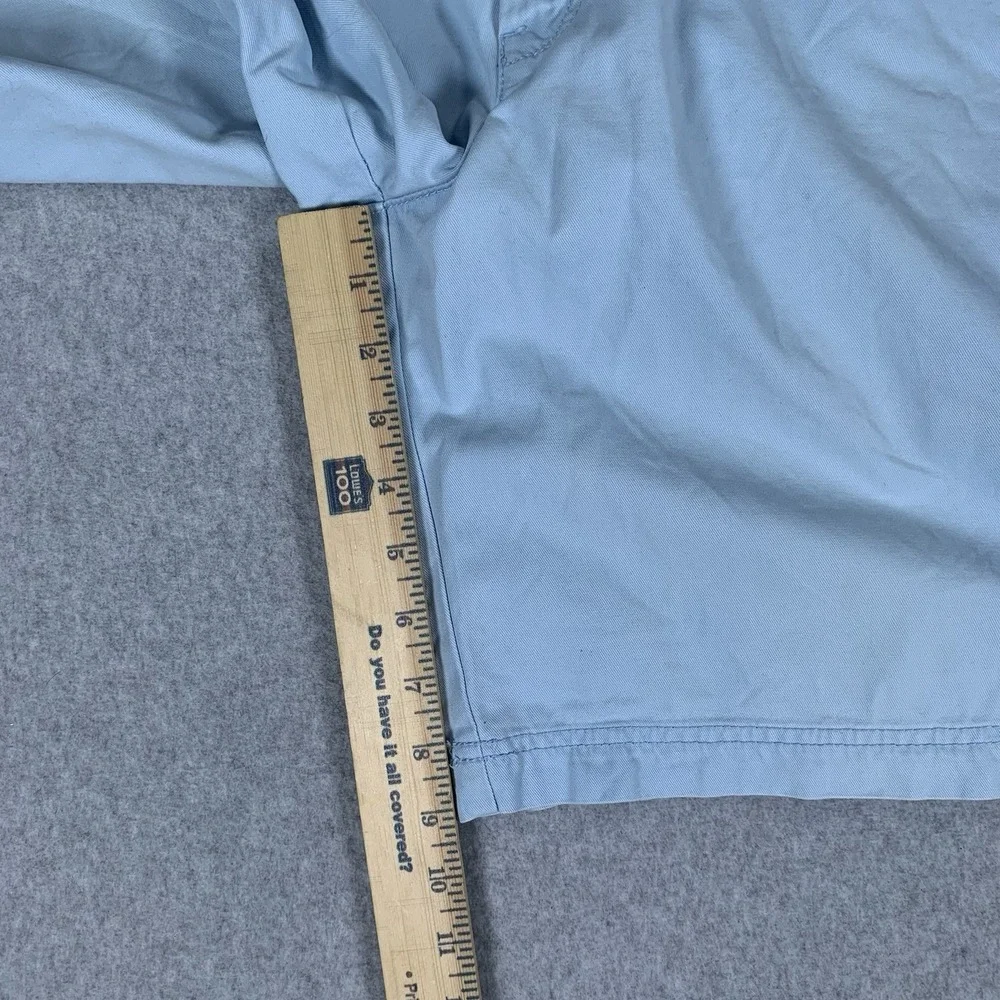 Izod Saltwater Shorts Mens Size 36 Cotton Flat Front Blue